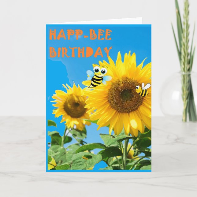 Tarjeta Cumpleaños de Happ-Bee (Anverso)