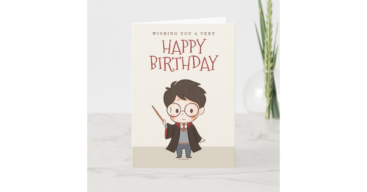 Tarjeta Cumpleaños de Harry Potter y Hogwarts