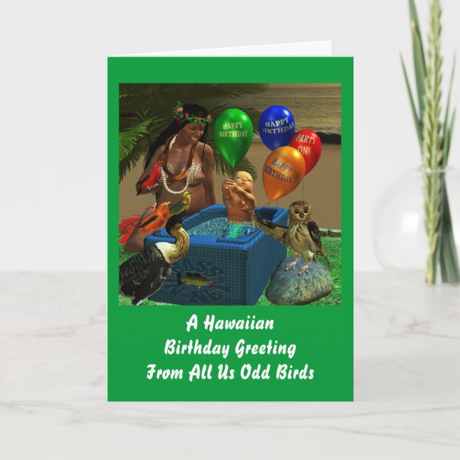 Tarjeta Cumpleaños de Hawái (Anverso)