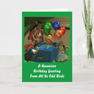 Tarjeta Cumpleaños de Hawái