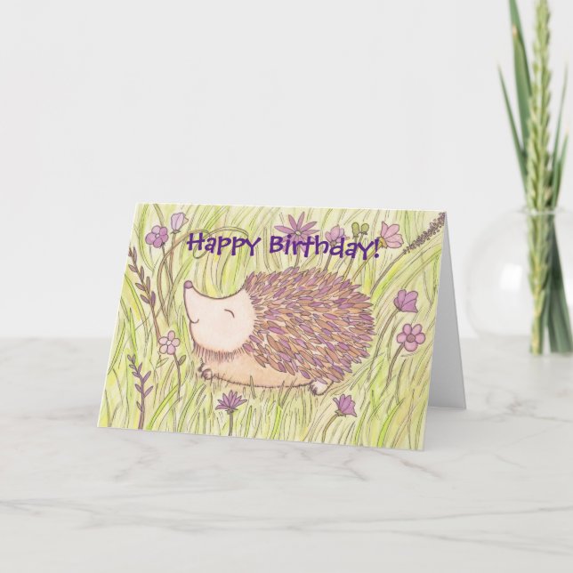 Tarjeta Cumpleaños de Hedgehog (Anverso)