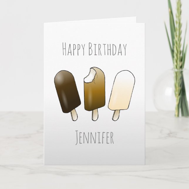 Tarjeta Cumpleaños de Helado (Anverso)