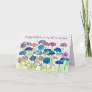 Tarjeta Cumpleaños de Hermana de la Hermandad Acuarela de