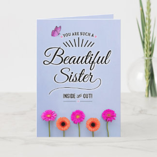 Tarjeta Cumpleaños de Hermana Hermosa