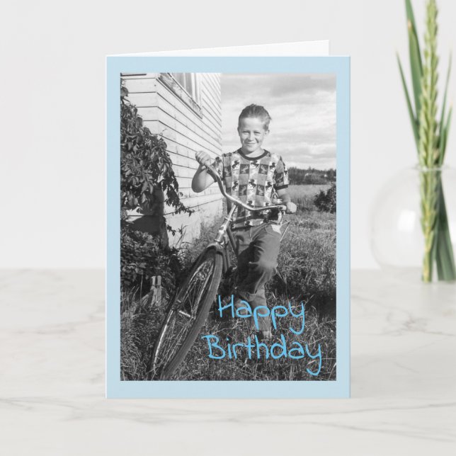Tarjeta Cumpleaños de Hermano Vintage (Anverso)