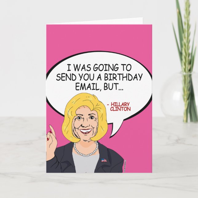 Tarjeta Cumpleaños de Hillary Clinton por correo electróni (Anverso)