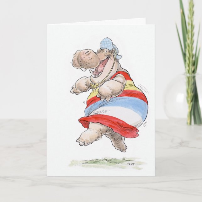 Tarjeta ¡Cumpleaños de Hippo! (Anverso)