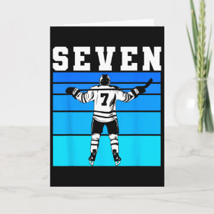 Tarjeta Cumpleaños de Hockey Niño 7 Siete Cumpleaños de Ho