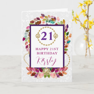 Tarjeta Cumpleaños de hojas de otoño coloridas