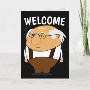 TARJETA CUMPLEAÑOS DE HOMBRE VIEJO SOBRE LA REUNIÓN DE LA