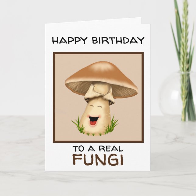 Tarjeta Cumpleaños de hongo Fungi (Anverso)