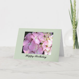 Tarjeta Cumpleaños de Hortensia Rosa