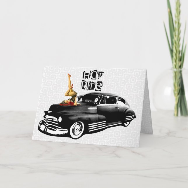 Tarjeta Cumpleaños de Hot Ride (Anverso)