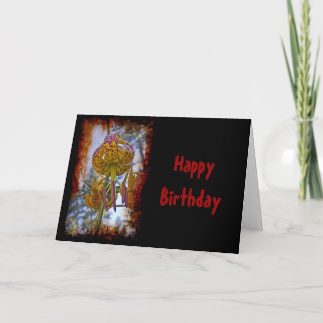 Tarjeta Cumpleaños de Humboldt Lily (Anverso)