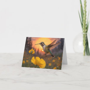 Tarjeta Cumpleaños de Hummingbird