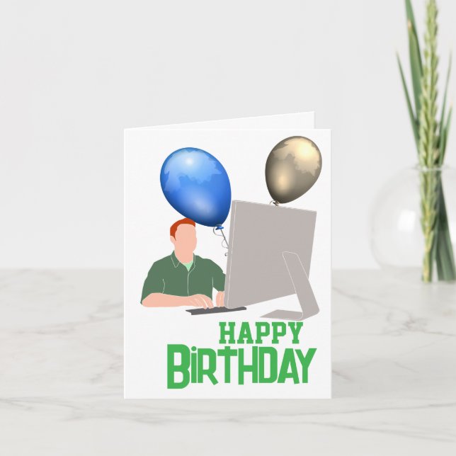 Tarjeta Cumpleaños de ingeniero de software (Anverso)