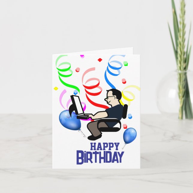 Tarjeta Cumpleaños de ingeniero de software (Anverso)