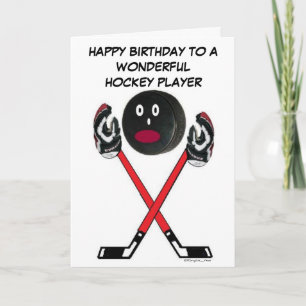 Tarjeta Cumpleaños de jugador de hockey