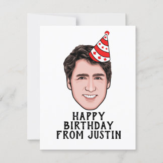 TARJETA CUMPLEAÑOS DE JUSTIN TRUDEAU