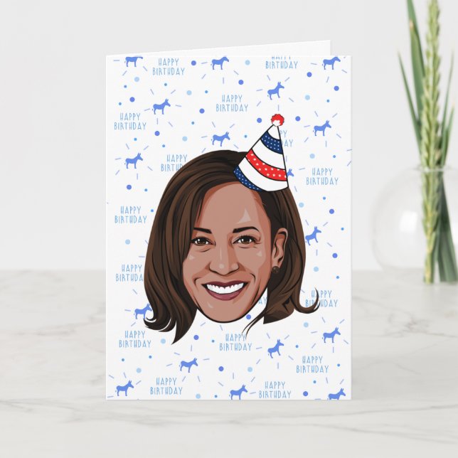 Tarjeta Cumpleaños de Kamala Harris (Anverso)