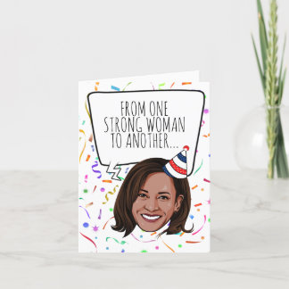 Tarjeta Cumpleaños de Kamala Harris: De una mujer fuerte