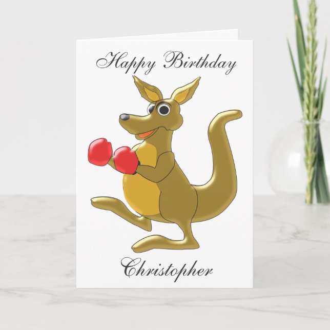 Tarjeta Cumpleaños de Kangaroo (Anverso)