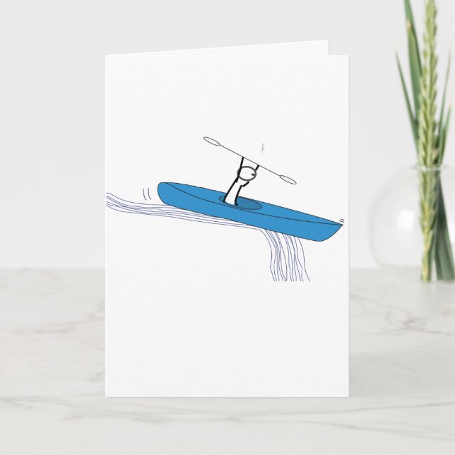 Tarjeta Cumpleaños de Kayaker (Anverso)