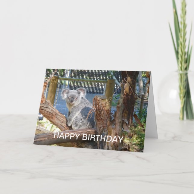 Tarjeta Cumpleaños de Koala (Anverso)