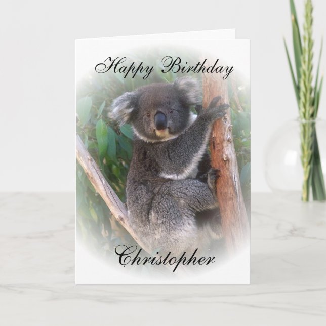 Tarjeta Cumpleaños de Koala Bear (Anverso)