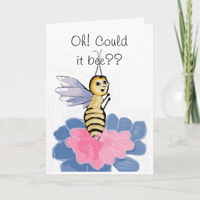 Tarjeta Cumpleaños de la Abeja de la Miel (Anverso)