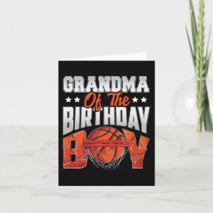 Tarjeta cumpleaños de la abuela de baloncesto Boy Family B