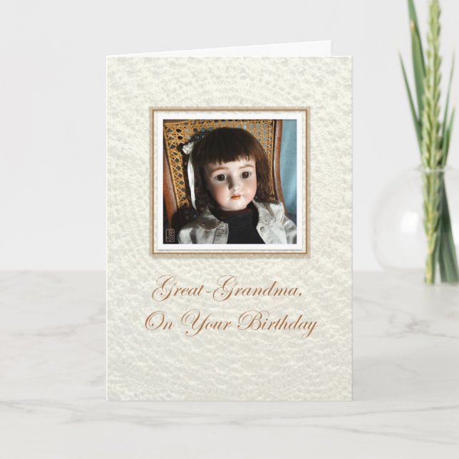 Tarjeta Cumpleaños de la abuela Doll Frances (Anverso)