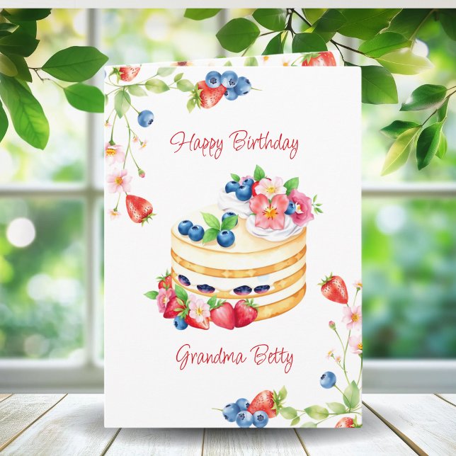 Tarjeta Cumpleaños de la abuela personalizada con el paste (Subido por el creador)