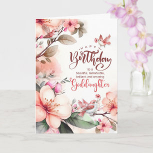 Tarjeta Cumpleaños de la ahijada Magnolias Botánicas Meloc