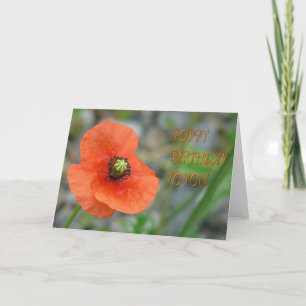 TARJETA CUMPLEAÑOS DE LA AMAPOLA