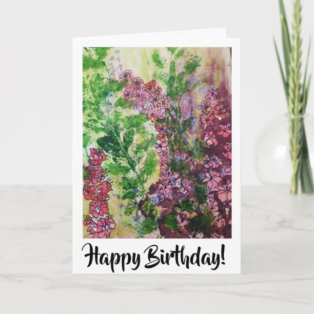Tarjeta Cumpleaños de la amistad Naturaleza (Anverso)
