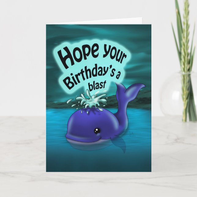 Tarjeta Cumpleaños de la ballena (Anverso)