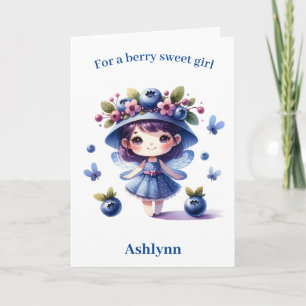 Tarjeta Cumpleaños de la Berry Fairy Blueberry