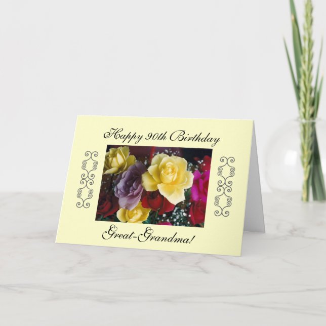 Tarjeta Cumpleaños de la bisabuela (Anverso)