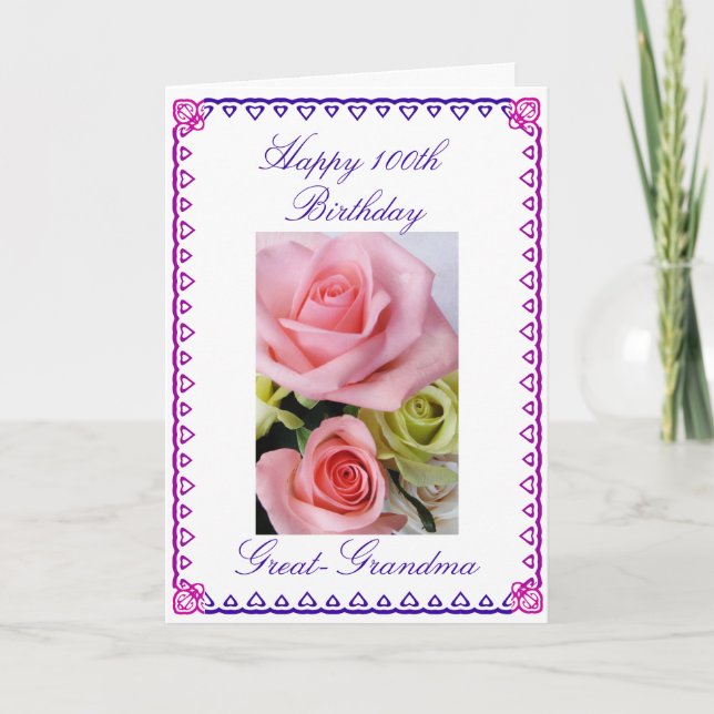 Tarjeta Cumpleaños de la bisabuela (Anverso)