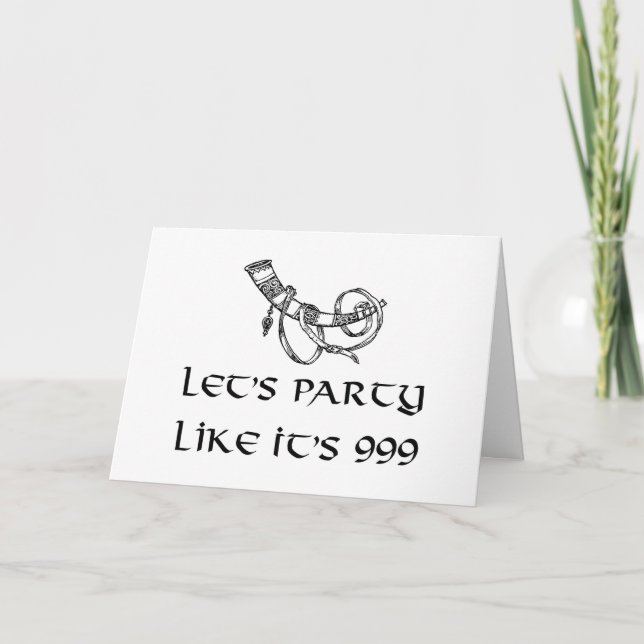 Tarjeta Cumpleaños de la bocina que bebe (Anverso)