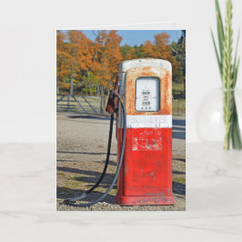Tarjeta Cumpleaños de la Bomba de Gasolina Retro
