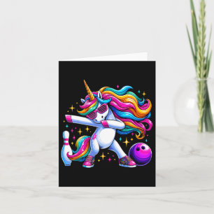 Tarjeta Cumpleaños de la brigada de bolos de Unicorn Dabbi