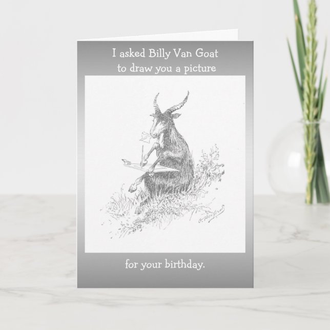 Tarjeta Cumpleaños de la cabra (Anverso)