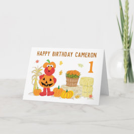 Tarjeta Cumpleaños de la Calabaza Elmo de Plaza Sésamo