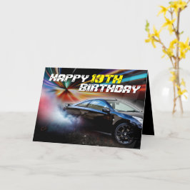Tarjeta Cumpleaños de la Carreras de la calle Turbocharge