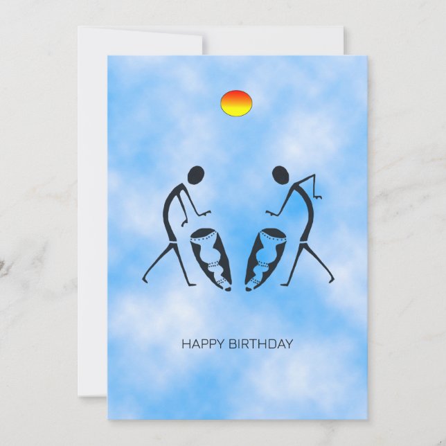 Tarjeta Cumpleaños de la celebración de las bailarinas de  (Anverso)