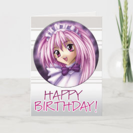 Tarjeta Cumpleaños de la Chica Manga Maid