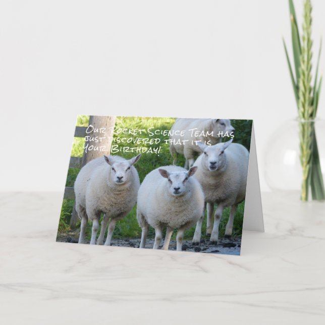 Tarjeta Cumpleaños de la ciencia de cohetes (Anverso)