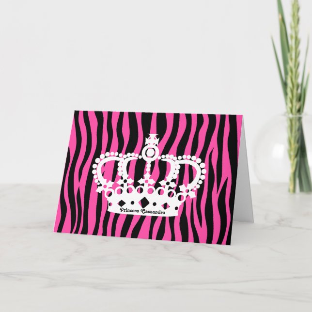 Tarjeta cumpleaños de la corona de la princesa (Anverso)